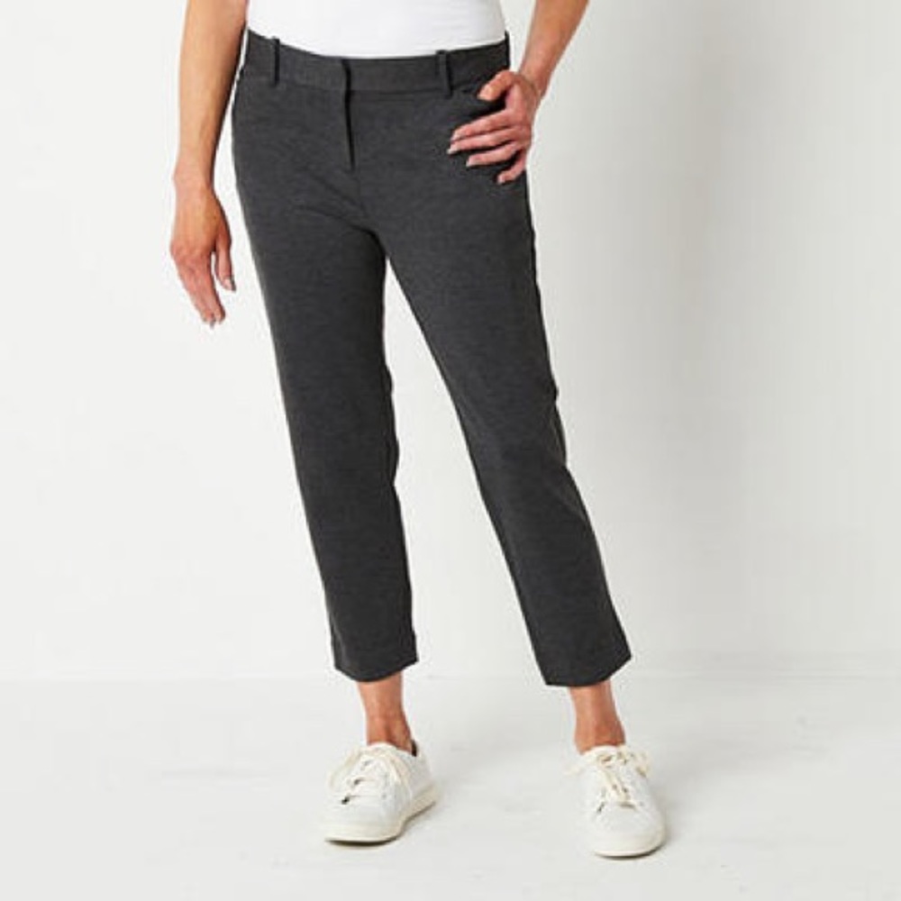Liz Claiborne Emma Ponte Womens Slim Fit Ankle Pant